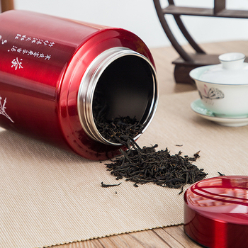 Nerūsējošā tērauda tējas burka, sabiezēta uzglabāšana, mājsaimniecības noslēgta burka, iepakojuma kaste, tējas kaste, tējas komplekts, tējas dāvanu kaste, melnā tēja, zaļā tēja