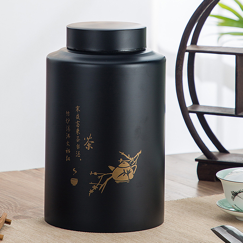 Nerūsējošā tērauda tējas burka, sabiezēta uzglabāšana, mājsaimniecības noslēgta burka, iepakojuma kaste, tējas kaste, tējas komplekts, tējas dāvanu kaste, melnā tēja, zaļā tēja