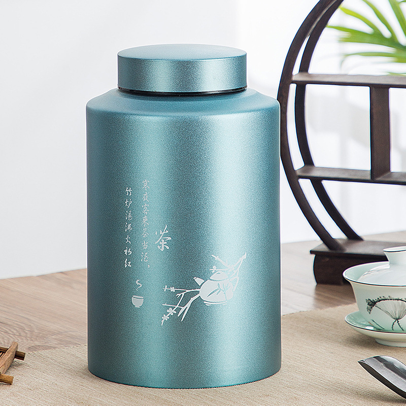 Nerūsējošā tērauda tējas burka, sabiezēta uzglabāšana, mājsaimniecības noslēgta burka, iepakojuma kaste, tējas kaste, tējas komplekts, tējas dāvanu kaste, melnā tēja, zaļā tēja