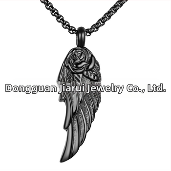 Roostevabast terasest sulgedest tiibadega roosist parfüümipudeli ripats armastatud lemmiklooma tuha mälestuskaelakee