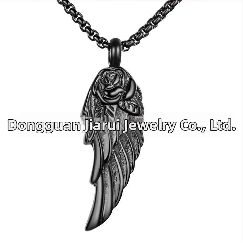 Roostevabast terasest sulgedest tiibadega roosist parfüümipudeli ripats armastatud lemmiklooma tuha mälestuskaelakee