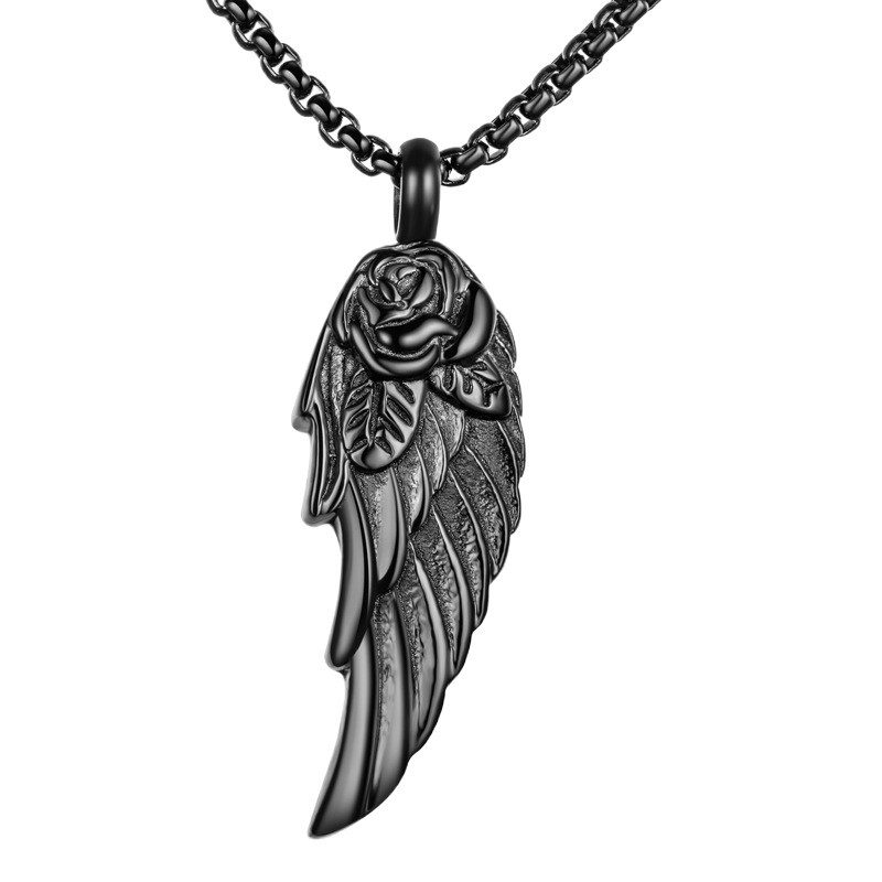 Roostevabast terasest sulgedest tiibadega roosist parfüümipudeli ripats armastatud lemmiklooma tuha mälestuskaelakee