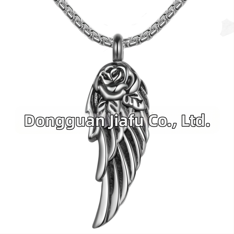 Roostevabast terasest sulgedest tiibadega roosist parfüümipudeli ripats armastatud lemmiklooma tuha mälestuskaelakee