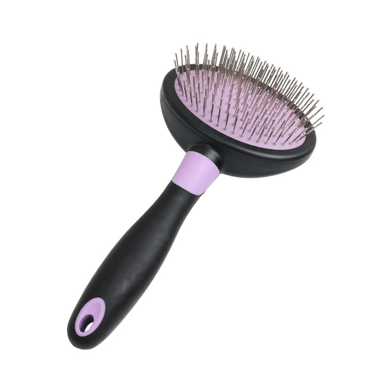 Гребен за домашни любимци за котки за премахване на плаваща козина, гребен за вплитане, двустранен гребен за скубане на кучешка козина, гребен против бълхи, принадлежности за грижа за домашни любимци