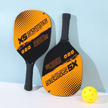 Трансгранична комбинация от ракета за топка за туршия, 2 ракети, изпращане, чанта за 4 топки, оранжева, за открито