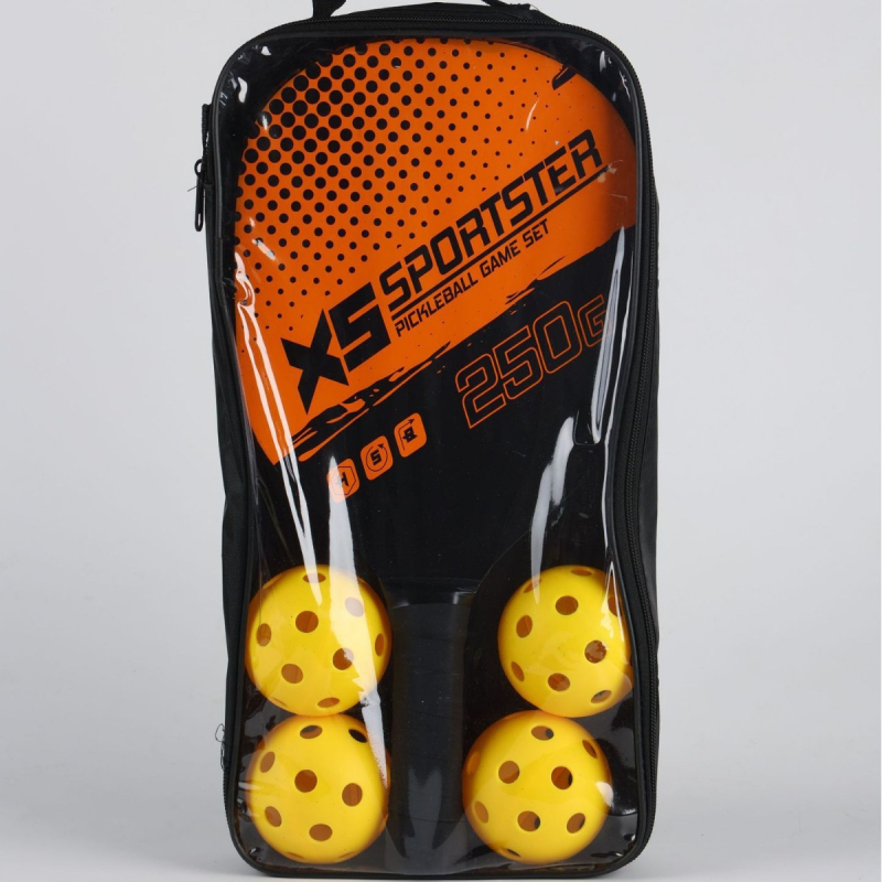 Трансгранична комбинация от ракета за топка за туршия, 2 ракети, изпращане, чанта за 4 топки, оранжева, за открито