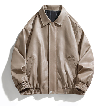 Lu [Tehase otsemüük] Paarijakid Meeste ja naiste lahtised nahast mootorrattuririided Meeste nägusad hiphop-Euroopa ja Ameerika tänavariided