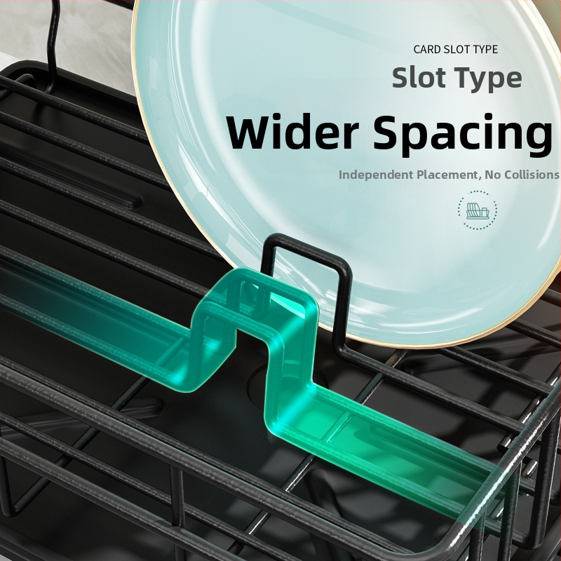 Кухненски стелаж за съхранение на чинии, съдове, стелаж за чинии и плот, многофункционален стелаж за чинии, шкаф, вътрешен шкаф за съхранение на чинии и клечки, стелаж за оттичане, фабричен прав