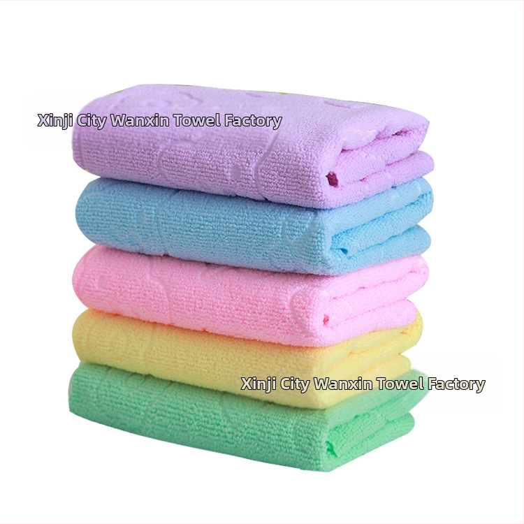 Търговия на едро 30*70 релефна меча глава цветна кърпа за един долар мека абсорбираща кърпа за пране с мъх