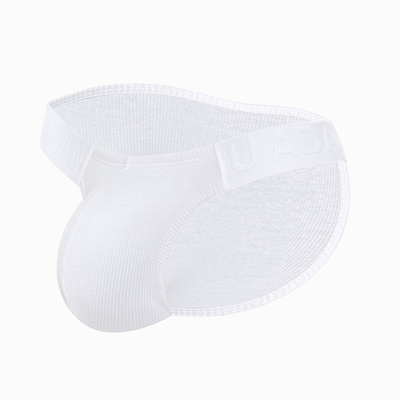 ADANNU Guofeng reljefa raksta seksīga apakšveļa ar augstu dakšiņu vīriešiem, zema jostasvieta, sporta fitnesa biksītes, vītņotas kokvilnas vienkrāsainas