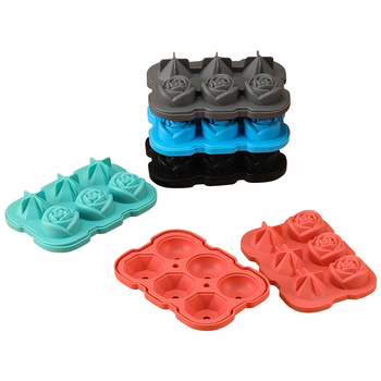 Gamykloje karštas išpardavimas 6 net deimantiniai rožiniai ledo kubeliai maistiniam silikoniniam rožiniam deimantiniam viskio ledo kubeliui ledo formelėms