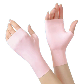 Спортни валцувани железни ръкавици за йога шофиране с неплъзгащи се половин пръст, докосващи ледена коприна, леки, меки, дишащи фитнес ръкавици