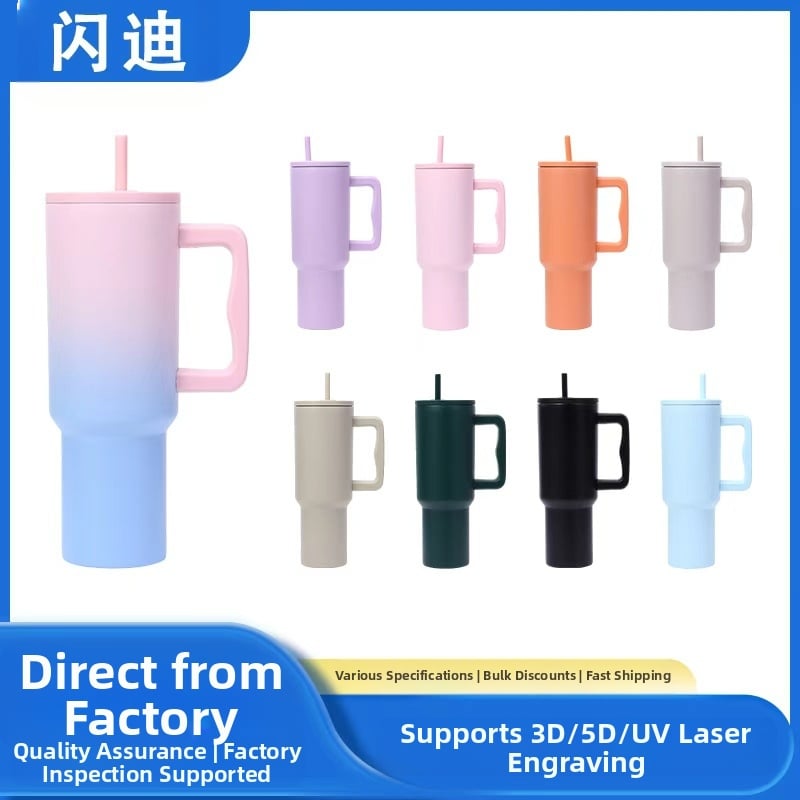 Naujas tarpvalstybinis produktas, trečios kartos 40oz rankenos automobilio puodelis, 304 nerūdijančio plieno termoso puodelis, didelės talpos automobilio ledo puodelis