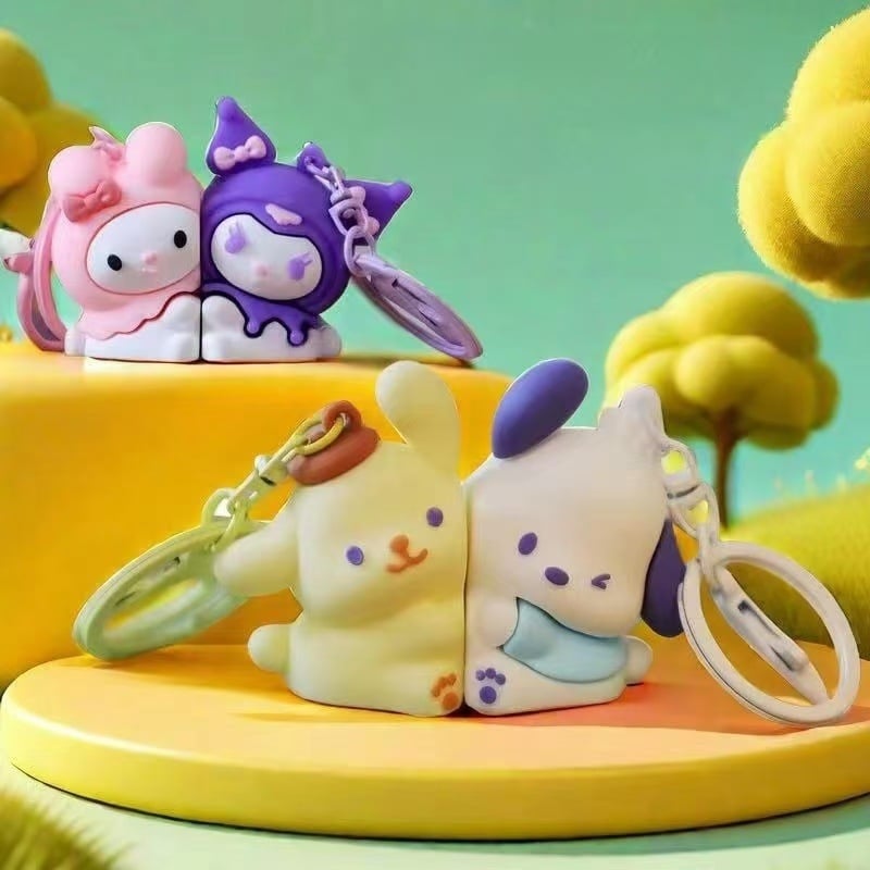 Sanrio Kulomi Melody Line Куче Магнит Ключодържател Висулка Студентска Двойка Приятелка Подарък Аксесоари