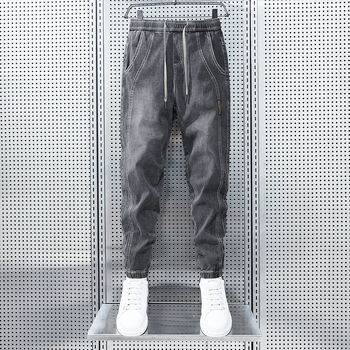 Blugi Xintang Harren pentru băieți, calitate în industria grea, stil luxos accesibil, colanți sport și de agrement largi, foarte bine vânduți pentru bărbați