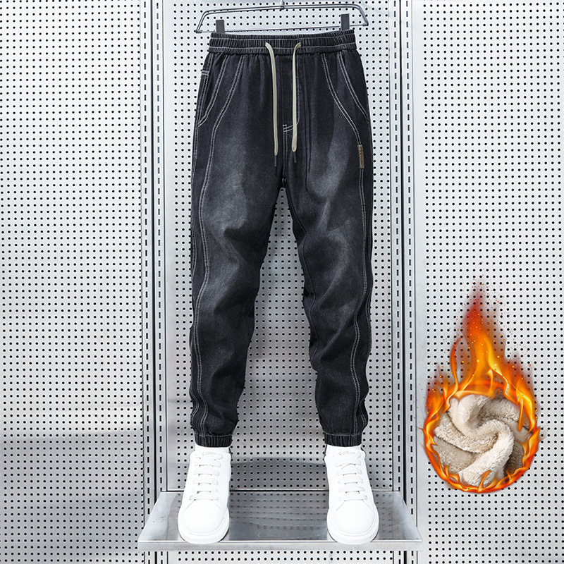 Blugi Xintang Harren pentru băieți, calitate în industria grea, stil luxos accesibil, colanți sport și de agrement largi, foarte bine vânduți pentru bărbați