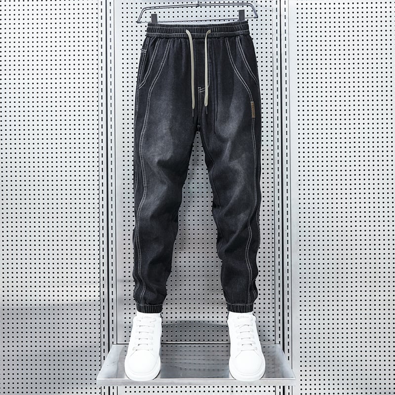 Blugi Xintang Harren pentru băieți, calitate în industria grea, stil luxos accesibil, colanți sport și de agrement largi, foarte bine vânduți pentru bărbați