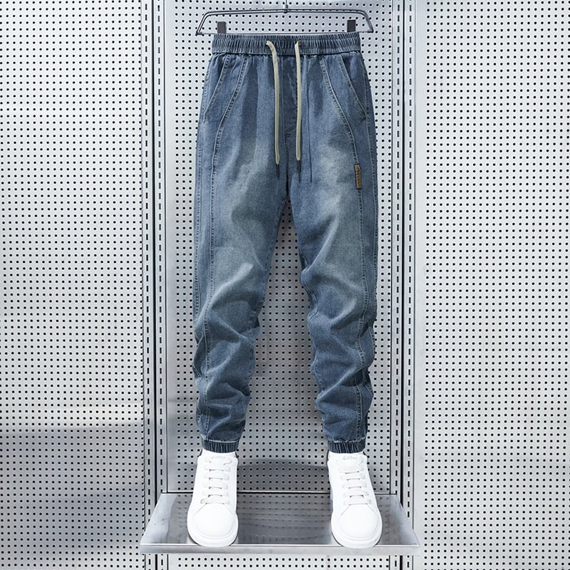 Blugi Xintang Harren pentru băieți, calitate în industria grea, stil luxos accesibil, colanți sport și de agrement largi, foarte bine vânduți pentru bărbați