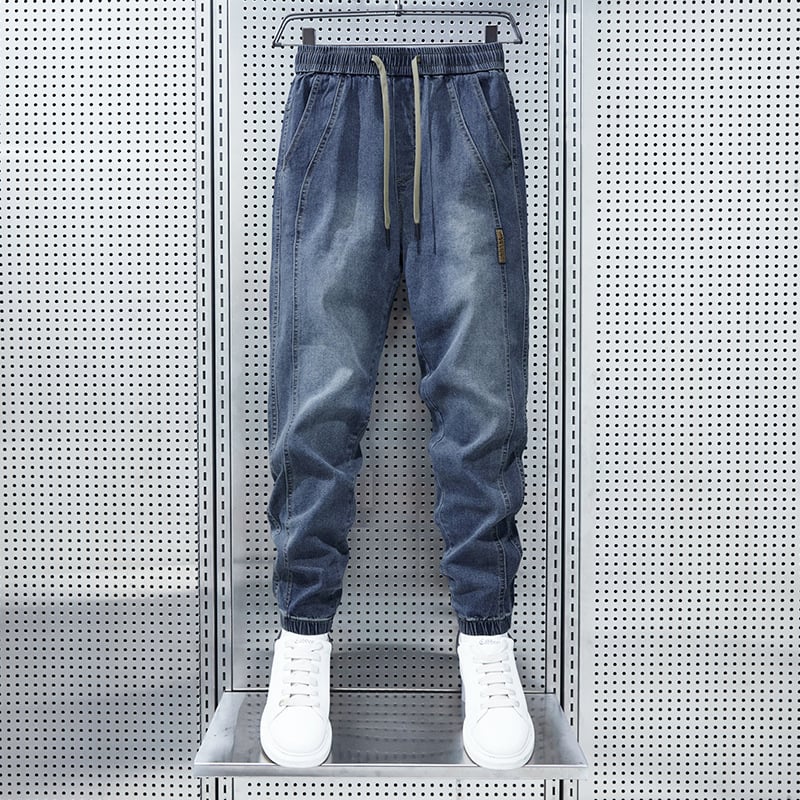 Blugi Xintang Harren pentru băieți, calitate în industria grea, stil luxos accesibil, colanți sport și de agrement largi, foarte bine vânduți pentru bărbați