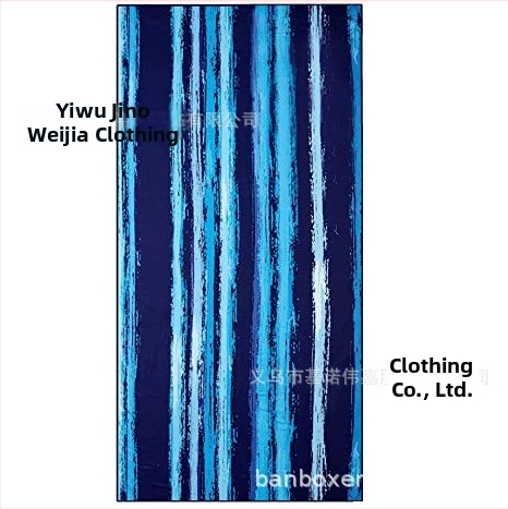 Karštas tarpvalstybinis mikropluošto rankšluostis, lengvas, be smėlio, su dryžuota serija, atspausdintas dvipusis aksominis paplūdimio rankšluostis, sugeriantis, greitai džiūstantis.