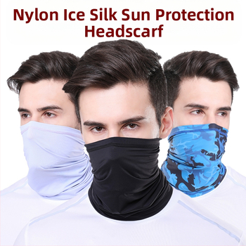 Μάσκα από μετάξι πάγου που κρέμεται στα αυτιά, κασκόλ για υπαίθριες δραστηριότητες, καλοκαιρινό κασκόλ για άνδρες και γυναίκες, ψαρέματος, αντηλιακό κασκόλ από νάιλον, υψηλής ελαστικότητας, απορροφητικό του ιδρώτα και αναπνεύσιμο
