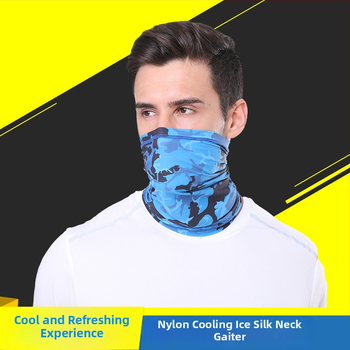 Μάσκα από μετάξι πάγου που κρέμεται στα αυτιά, κασκόλ για υπαίθριες δραστηριότητες, καλοκαιρινό κασκόλ για άνδρες και γυναίκες, ψαρέματος, αντηλιακό κασκόλ από νάιλον, υψηλής ελαστικότητας, απορροφητικό του ιδρώτα και αναπνεύσιμο
