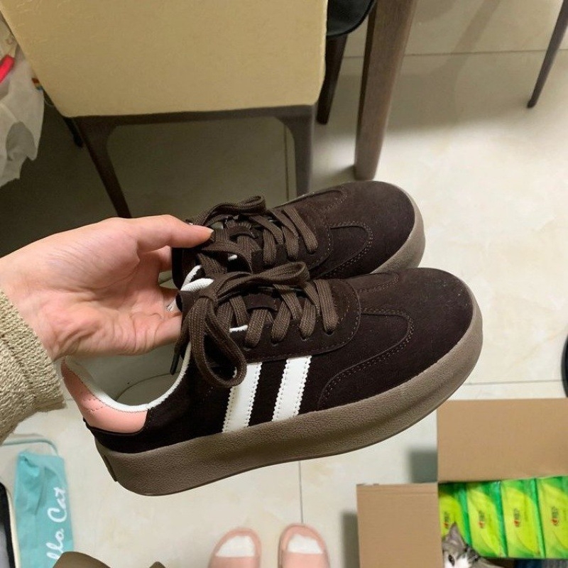 Balti pavasario ir rudens bateliai moterims, storapadis treniruočių bateliai, kvėpuojantys, keturių sezonų įprasto stiliaus, klasikinio stiliaus bėgimui lauke.