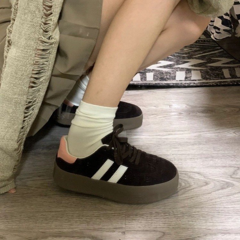 Balti pavasario ir rudens bateliai moterims, storapadis treniruočių bateliai, kvėpuojantys, keturių sezonų įprasto stiliaus, klasikinio stiliaus bėgimui lauke.