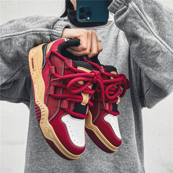 Benmingnian muške cipele ljetne niše originalnog dizajna svestrane ležerne sportske debeli potplat povećane crvene tenisice moderne cipele