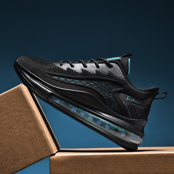 Pantofi sport pentru bărbați, pantofi sport de toamnă și de iarnă, țesături respirabile, pernă de aer nouă, absorbție de șocuri, rezistenți la uzură, pantofi casual pentru bărbați, mărime plus