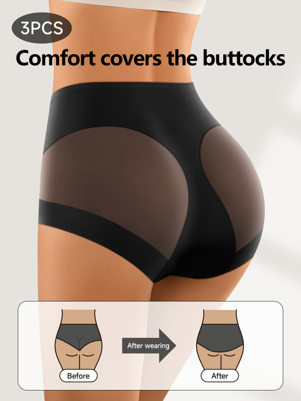 3 tk täisõmblustega aluspüksid, seksikad, mugavad, hingavad ja venivad