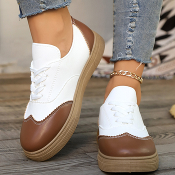 Pantofi sport germani din satin pentru femei, primăvară/vară 2025, cu șireturi retro, casual, versatili, cu blocare de culoare, en-gros