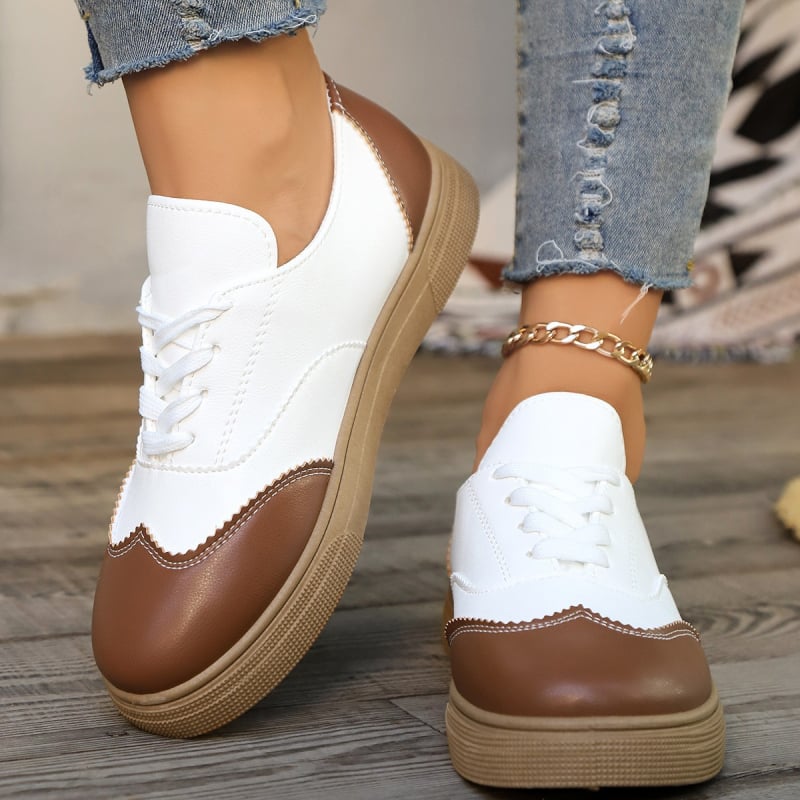 Pantofi sport germani din satin pentru femei, primăvară/vară 2025, cu șireturi retro, casual, versatili, cu blocare de culoare, en-gros