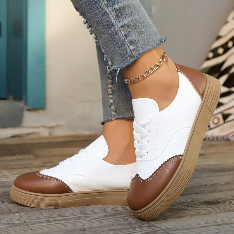 Pantofi sport germani din satin pentru femei, primăvară/vară 2025, cu șireturi retro, casual, versatili, cu blocare de culoare, en-gros