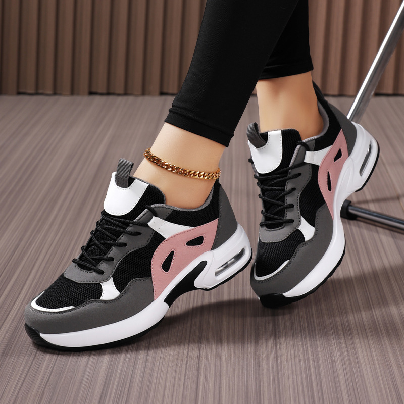 2025 Pantofi sport noi pentru femei cu înălțime mărită, plasă, mărime mare, internet, populari, cu fund gros, pantofi Torre, pantofi casual mici, all-match