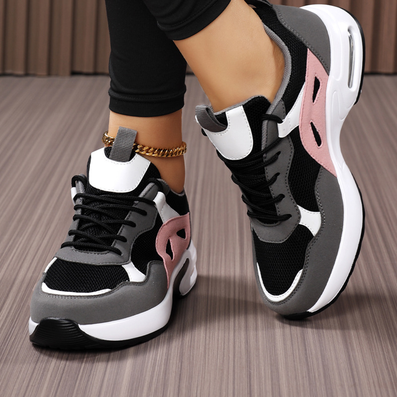 2025 Pantofi sport noi pentru femei cu înălțime mărită, plasă, mărime mare, internet, populari, cu fund gros, pantofi Torre, pantofi casual mici, all-match