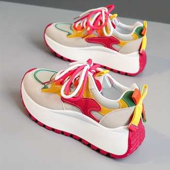 2025 Noi pantofi sport transfrontalieri cu talpă groasă pentru femei, la modă, 2 în 1