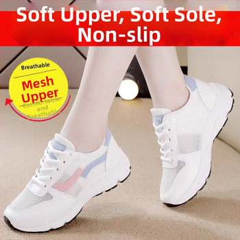 Νέα αθλητικά παπούτσια Γυναικεία παπούτσια από πλέγμα Καλοκαιρινά ευέλικτα πλέγματα Άνετα μαλακά πέλματα Ελαφριά casual παπούτσια τρεξίματος ταξιδιού