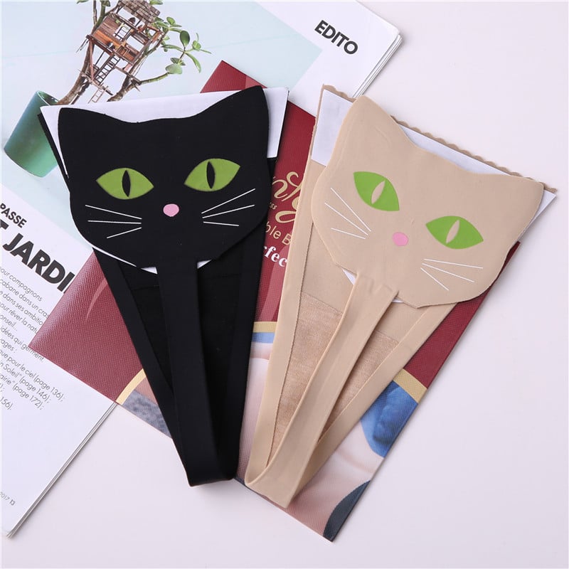 AliExpress Lenjerie intimă sexy pentru pisici, cu cap de pisică luminos, invizibile, C, pantaloni dintr-o singură bucată, non-marking, lenjerie intimă de mătase gheață