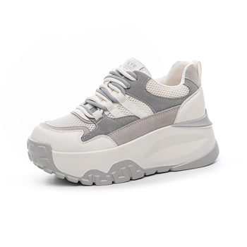 Pantofi sport cu talpă mică și groasă pentru femei, 2025, noi Forrest Gump, albi, pantofi sport casual, respirabili, la modă, toate potrivirile, pentru femei