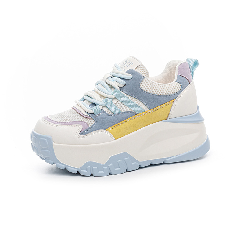 Pantofi sport cu talpă mică și groasă pentru femei, 2025, noi Forrest Gump, albi, pantofi sport casual, respirabili, la modă, toate potrivirile, pentru femei