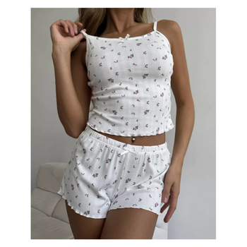 Γυναικείο Σορτς Tom Homewear με Τιράντες για το Σπίτι, Σετ Δύο Τεμαχίων, Σέξι Πιτζάμες για Γυναίκες