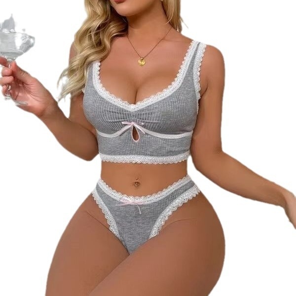 Europietiškas ir amerikietiškas „Ins2023“ nėriniuotas berankovis, bambą apnuoginantis seksualus kostiumėlis, žaismingas ir smagus apatinis trikotažas su kaspinu.