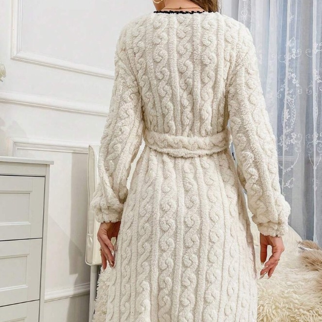 2024 Cămașă de noapte pentru pijamale de iarnă cu pulover european și american Amazon, nouă