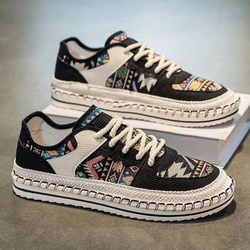 [noliktavā] Audekla apavi vīriešiem, pavasara, elpojoši, moderni, sporta, atpūtas, plakanie apavi, vecās Pekinas auduma kurpes, vasaras, Āzijas stila