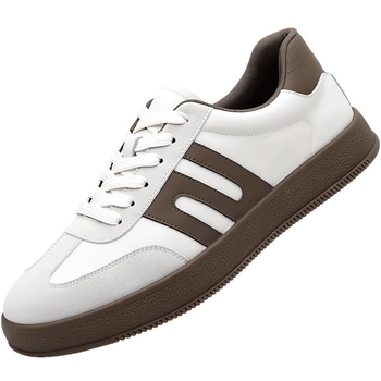 Pantofi sport din piele naturală pentru bărbați, pantofi sport casual din piele, respirabili, albi, la modă, pentru bărbați