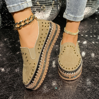 Mocasini transfrontalieri de mărime mare, cu talpă groasă, stil coreean, vara 2025, pantofi leneși, gata de vânzare