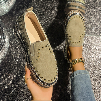 Mocasini transfrontalieri de mărime mare, cu talpă groasă, stil coreean, vara 2025, pantofi leneși, gata de vânzare