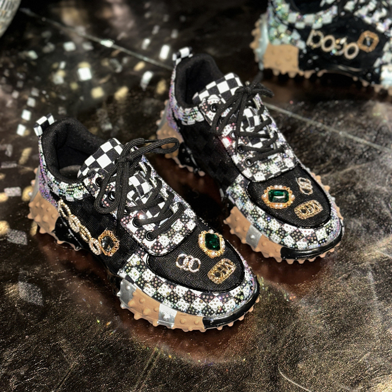 Pantofi sport pentru femei cu diamante, stil modern, primăvară și toamnă nouă, design de nișă respirabil, pantofi sport casual pentru vară