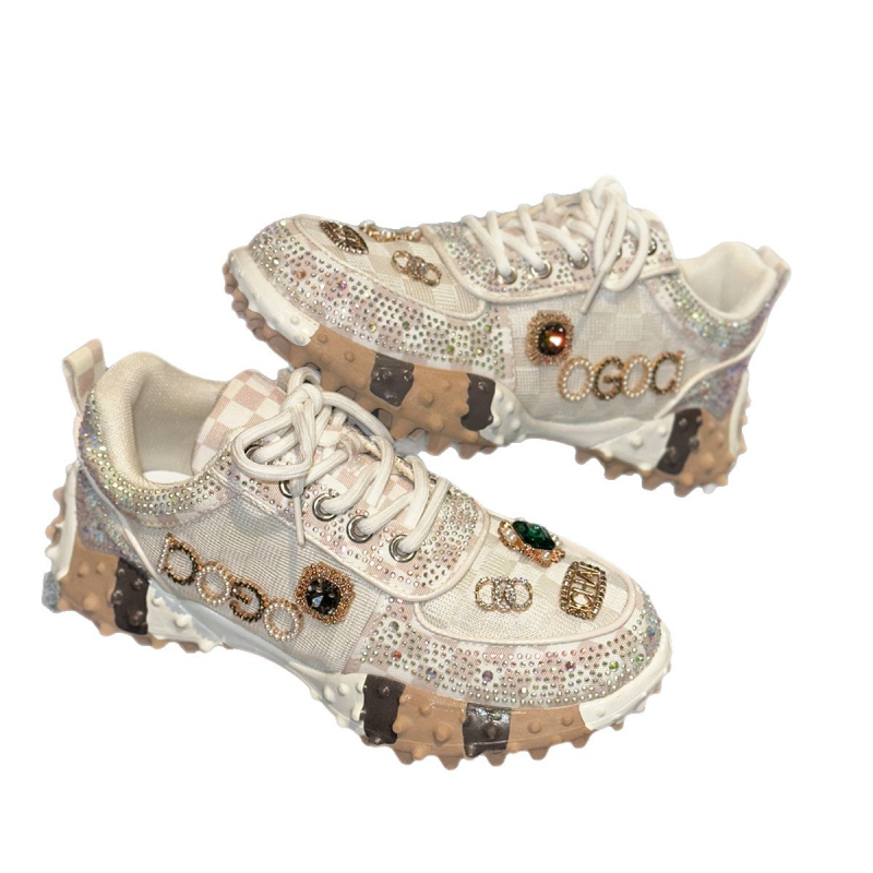 Pantofi sport pentru femei cu diamante, stil modern, primăvară și toamnă nouă, design de nișă respirabil, pantofi sport casual pentru vară